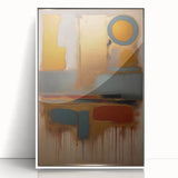 Framed abstract strokes wall art featuring vibrant colors on a white background, perfect for modern home decor. Acrylic finish enhances visual appeal and depth.