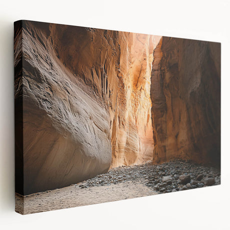 Stretched canvas artwork depicting a serene landscape with intricate cave formations and vibrant colors, ideal for enhancing home decor and artistic spaces.