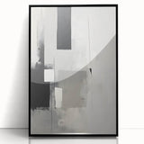 Framed and Canvas Dining Room Art - Black & White Abstract Print