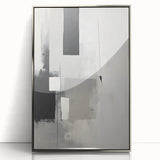 Framed and Canvas Dining Room Art - Black & White Abstract Print