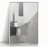 Framed and Canvas Dining Room Art - Black & White Abstract Print