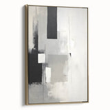 Framed and Canvas Dining Room Art - Black & White Abstract Print