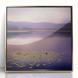 Office Art Prints - Tranquil Purple Lake Landscape Canvas