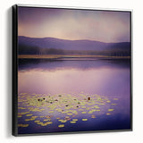Office Art Prints - Tranquil Purple Lake Landscape Canvas