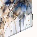 Abstract floral wall art design in vibrant colors, featuring a close-up of acrylic glass texture. Ideal for modern home decor and artistic enhancement.