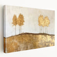 Abstract landscape wall art on stretched canvas showcasing vibrant colors and intricate patterns, displayed from a side view to highlight its depth and texture. Perfect for modern home decor, this piece adds a touch of creativity and elegance to any room.