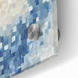 Contemporary Abstract Canvas – Mosaic Motion in Soft Blues