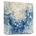 Contemporary Abstract Canvas – Mosaic Motion in Soft Blues