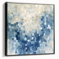Contemporary Abstract Canvas – Mosaic Motion in Soft Blues