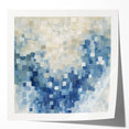 Contemporary Abstract Canvas – Mosaic Motion in Soft Blues