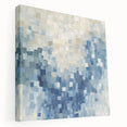 Contemporary Abstract Canvas – Mosaic Motion in Soft Blues