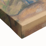 Expressionist Landscape – Girl with Dog Pastel Canvas Print