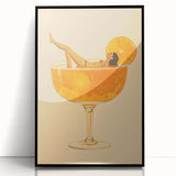 Large abstract wall art print in vibrant colors, framed in black acrylic, suitable for modern art wall decor.
