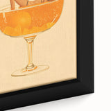 Extra large black wall art featuring colorful, textured food and drink motifs on a framed canvas.