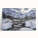 Landscape canvas art depicting a serene bridge scene with lush greenery, perfect for adding tranquility to home decor. Ideal for nature lovers seeking wall art.