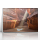 Framed acrylic landscape art showcasing vibrant canyons in earthy tones, designed to enhance home decor with a modern touch, perfect for nature lovers.