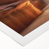 Landscape canvas print showcasing a stunning canyon scene with vibrant colors and intricate details, rolled and ready for display in a home or office setting.