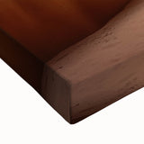 Close-up of a stretched canvas depicting a vibrant landscape of canyons, showcasing rich earthy tones and intricate textures, ideal for home decor.