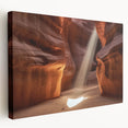 Landscape canvas artwork depicting vibrant canyons in rich earth tones, showcasing textured details and dynamic formations, ideal for modern home decor.