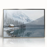 Framed acrylic artwork showcasing a serene countryside landscape with vibrant green fields and a clear blue sky, elegantly designed to enhance home decor.