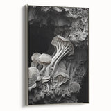 Framed canvas featuring a vintage landscape art painting with a black and colorful palette, ideal for living room decor.