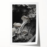 Rolled canvas print featuring close-up floral elements in soft pastel hues, suitable for art wall dining room or bathroom.