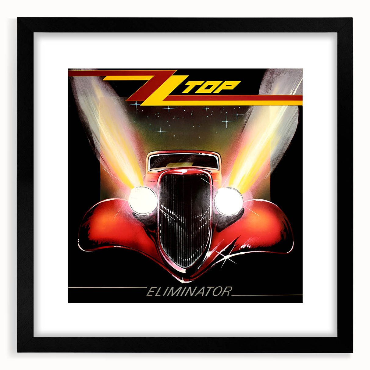 ZZ Top Eliminator Retro Wall Art – Vintage Rock Album Cover Print