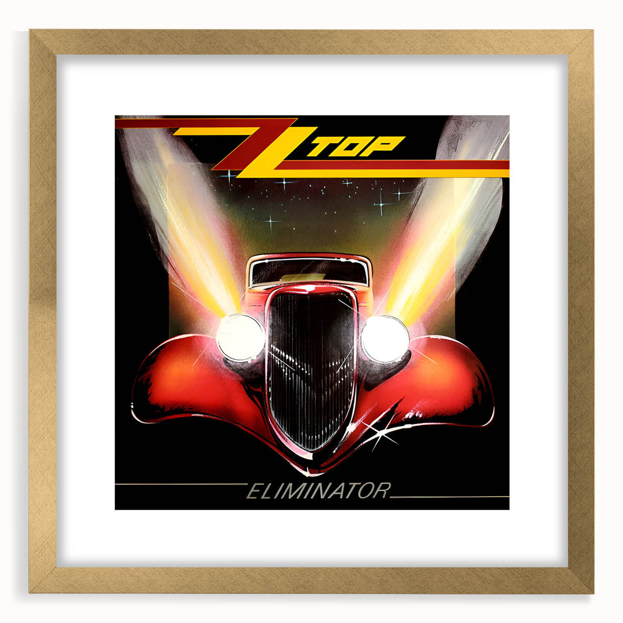 ZZ Top Eliminator Retro Wall Art – Vintage Rock Album Cover Print