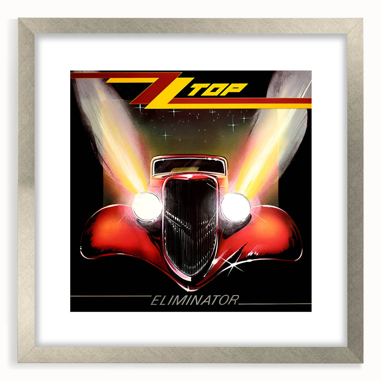 ZZ Top Eliminator Retro Wall Art – Vintage Rock Album Cover Print