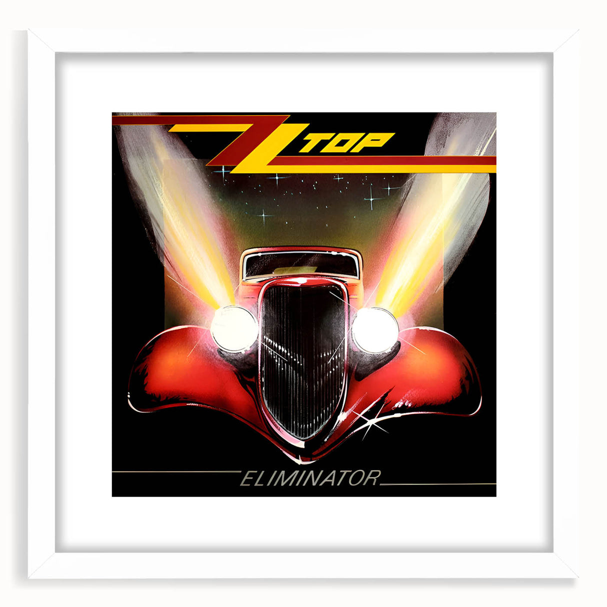 ZZ Top Eliminator Retro Wall Art – Vintage Rock Album Cover Print