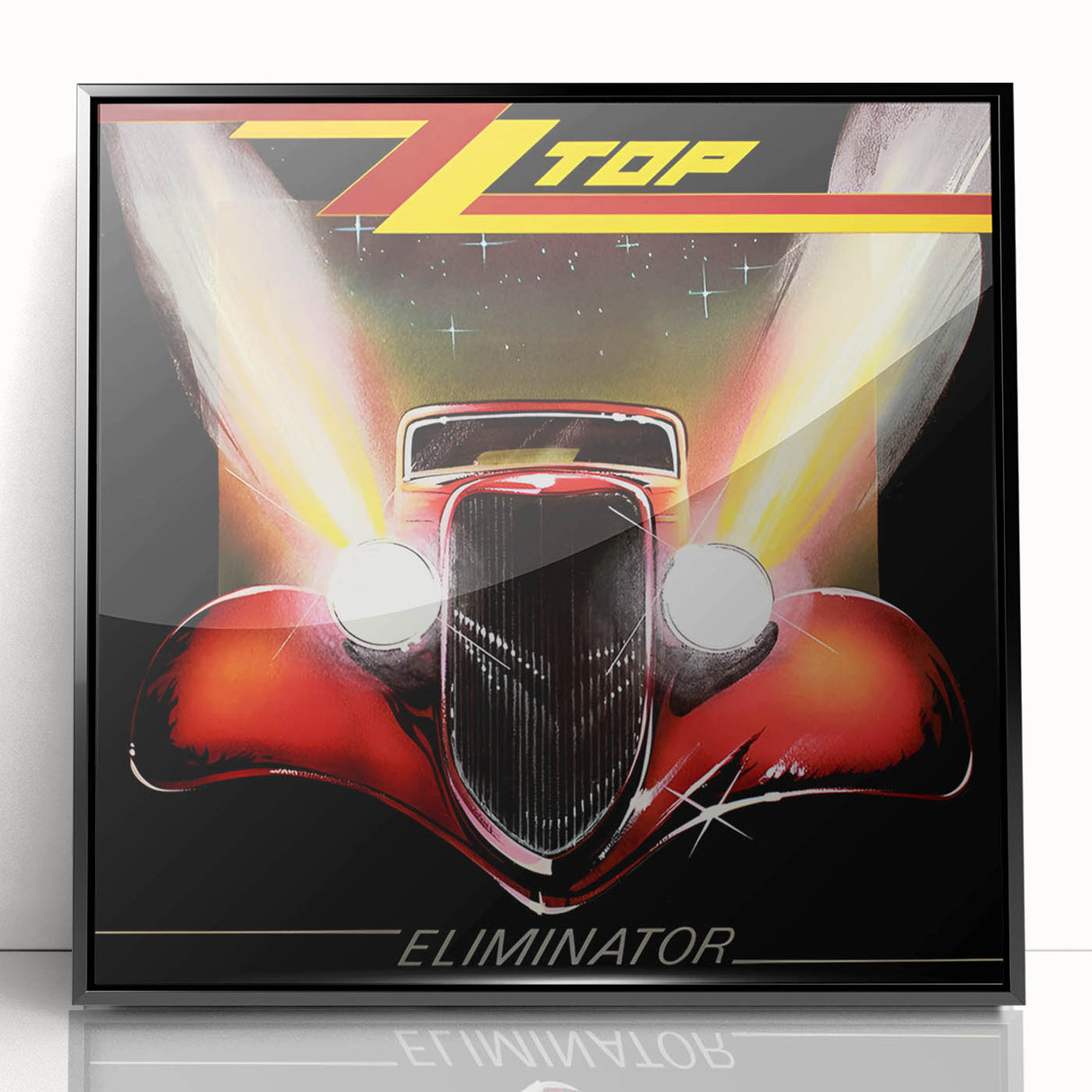 ZZ Top Eliminator Retro Wall Art – Vintage Rock Album Cover Print