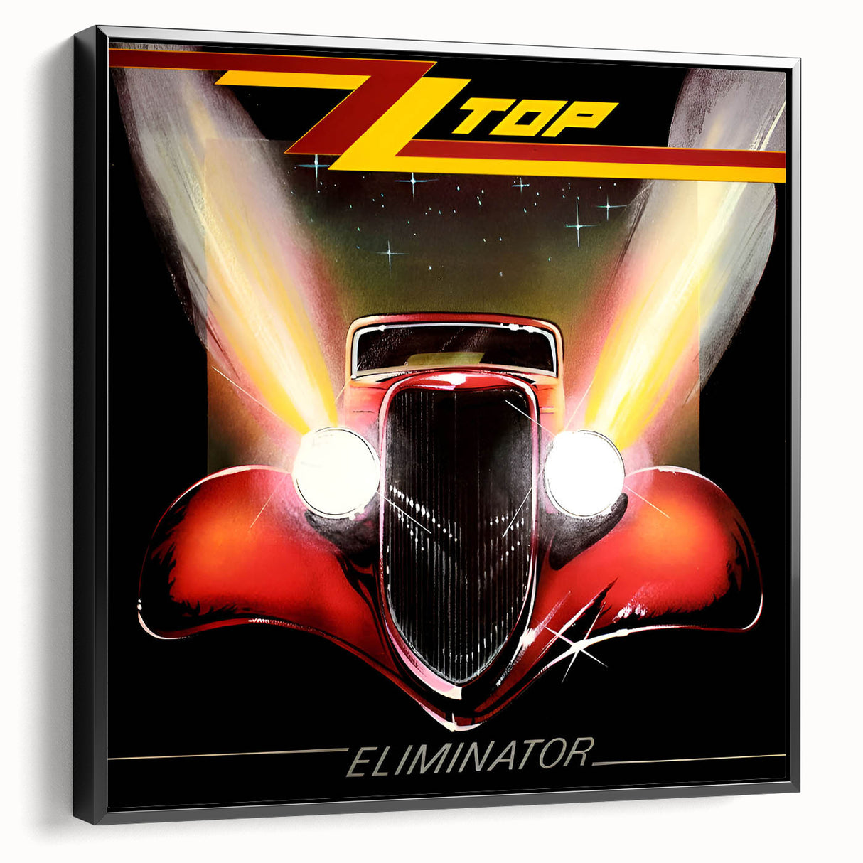 ZZ Top Eliminator Retro Wall Art – Vintage Rock Album Cover Print