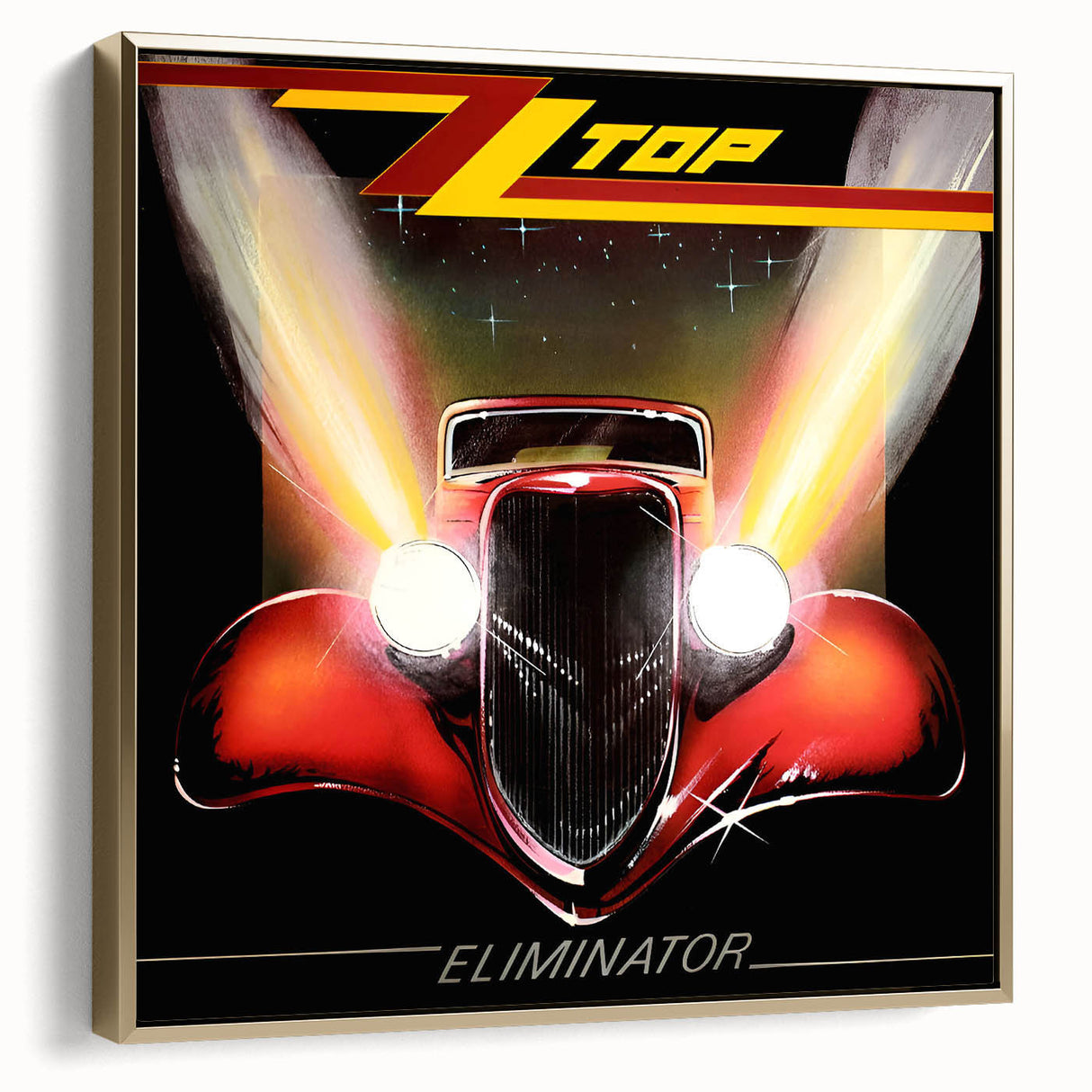 ZZ Top Eliminator Retro Wall Art – Vintage Rock Album Cover Print