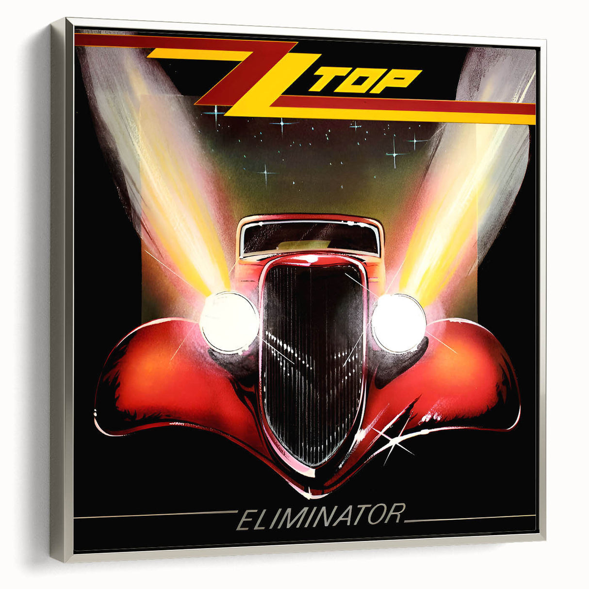 ZZ Top Eliminator Retro Wall Art – Vintage Rock Album Cover Print