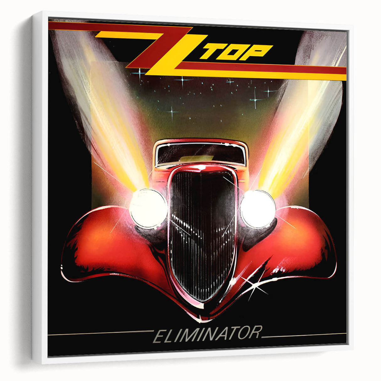 ZZ Top Eliminator Retro Wall Art – Vintage Rock Album Cover Print