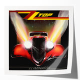 ZZ Top Eliminator Retro Wall Art – Vintage Rock Album Cover Print