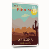 Vintage Phoenix Travel Poster - Arizona Retro Art Print
