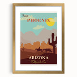Vintage Phoenix Travel Poster - Arizona Retro Art Print