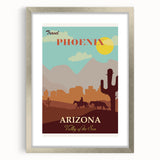 Vintage Phoenix Travel Poster - Arizona Retro Art Print