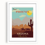 Vintage Phoenix Travel Poster - Arizona Retro Art Print