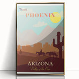 Vintage Phoenix Travel Poster - Arizona Retro Art Print