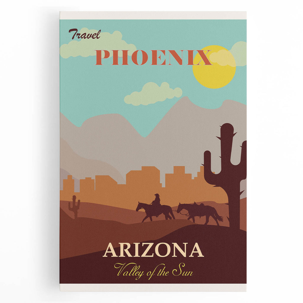 Vintage Phoenix Travel Poster - Arizona Retro Art Print