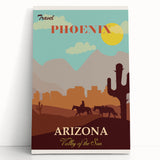 Vintage Phoenix Travel Poster - Arizona Retro Art Print