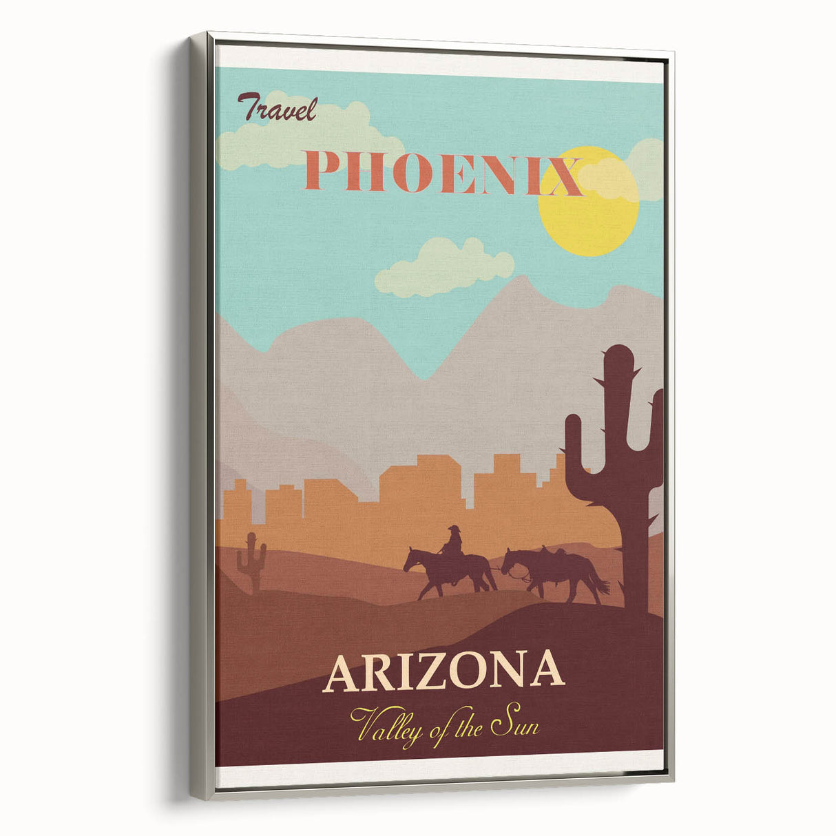 Vintage Phoenix Travel Poster - Arizona Retro Art Print