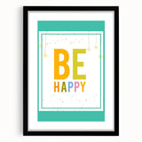 Educational Nursery Wall Decor – Be Happy Inspirational Print