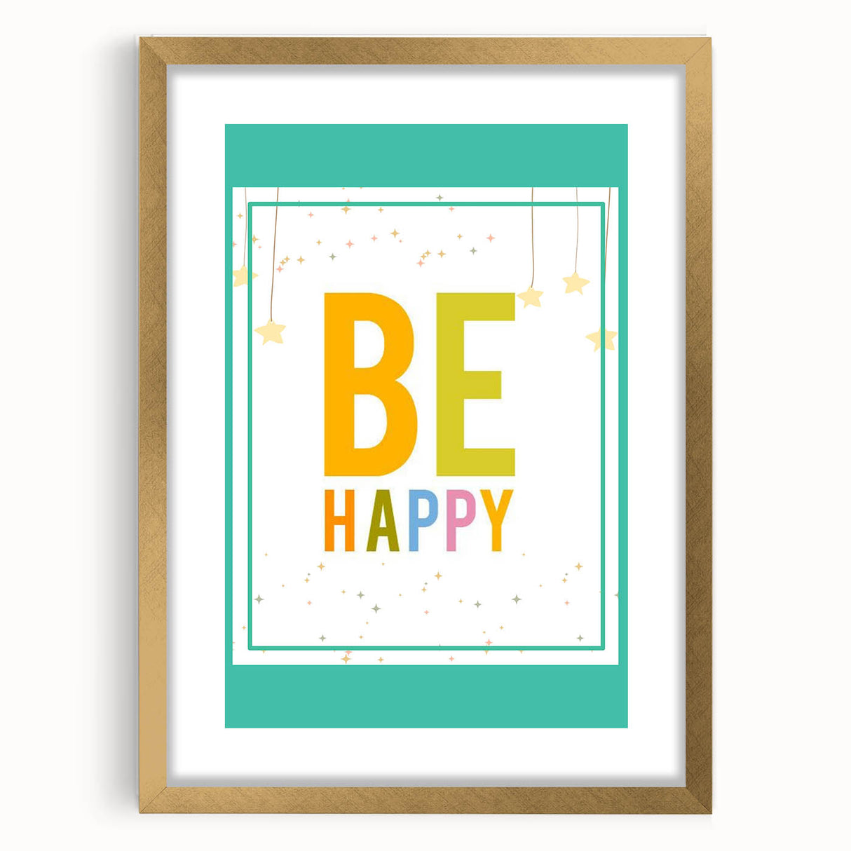 Educational Nursery Wall Decor – Be Happy Inspirational Print