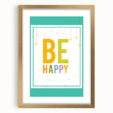 Educational Nursery Wall Decor – Be Happy Inspirational Print