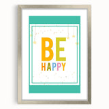 Educational Nursery Wall Decor – Be Happy Inspirational Print