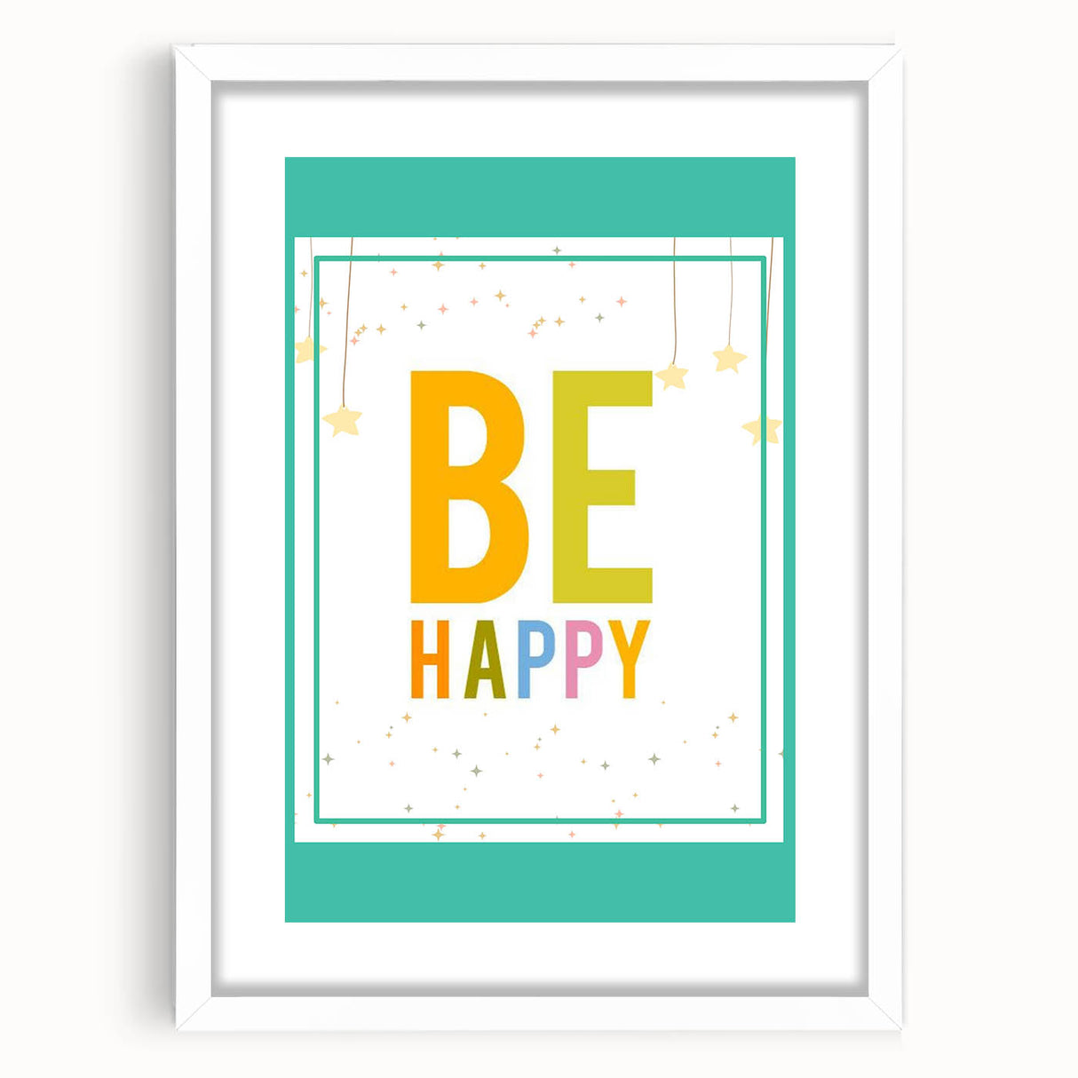 Educational Nursery Wall Decor – Be Happy Inspirational Print