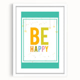 Educational Nursery Wall Decor – Be Happy Inspirational Print